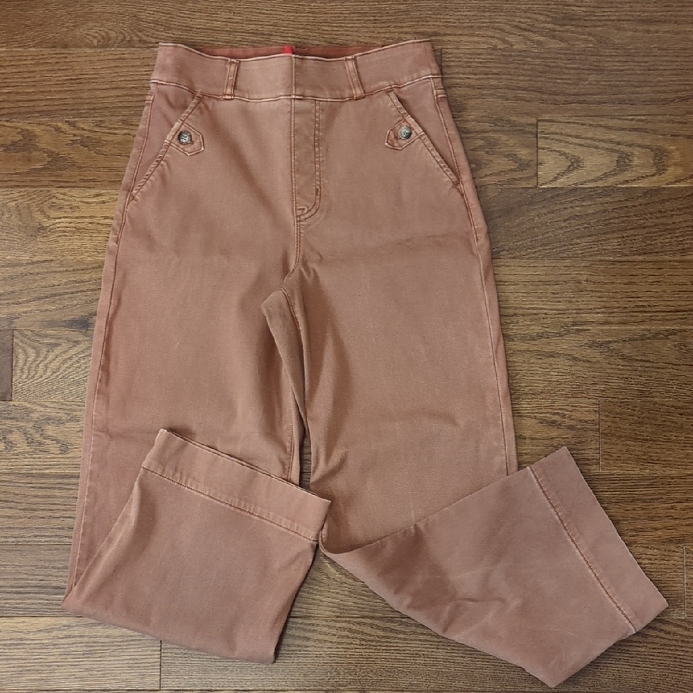 Spanx Stretch Twill Pull On Pant - Rust